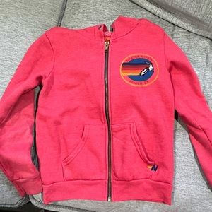 Red aviator nation zip up sweatshirt